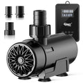 hygger 15W-100W Water Pump with Controller (Up to 3430GPH), Submersible/Inline Return Pump with Adjustable Mode/Flow, 2 Fountain Pump with 2 Inlet Cover and 3 Nozzles, for Fish Tank, Pond, Aquarium - size: 1720GPH-55W
