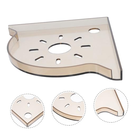 ibasenice Aquarium Storage Shelf Fish Tank Corner Rack Triangle Stand Plant Holder Fish Food Storage Small Space Organizer