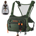 KastKing Bait Boss Water-Resistant Fishing Chest Pack With EVA Zip-Down Workstation, MOLLE Storage, Adjustable Chest Straps - color: B: Olive Green