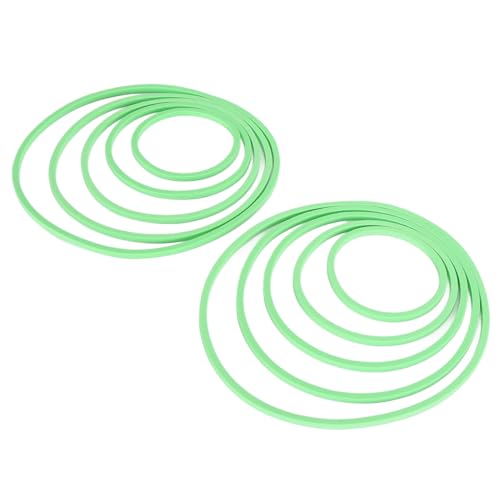Gavigain Aquarium Feeding Ring Set, 5 Sizes, EVA Foam, Prevents Food, Promotes Water Circulation, Ideal for Fish, Turtles, Plants (10pcs Green) - color: 10pcs Green