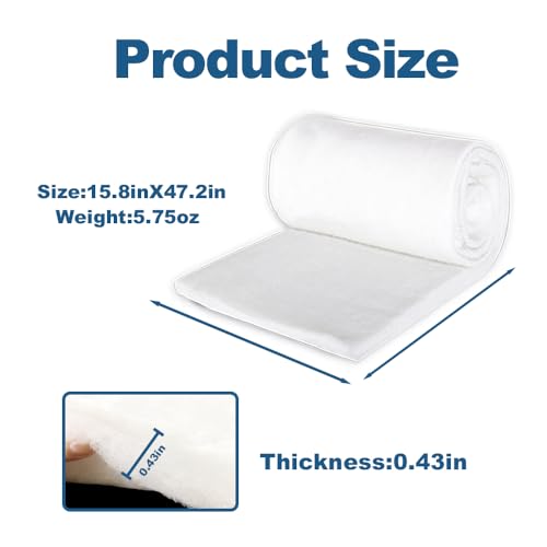 Aquarium Filter Pads,Filter Floss for Fish Tank,Aquarium Filter polishing pad(15.8 * 47.2 * 0.43in)