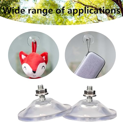 AccEncyc 6 Pcs Strong Thickened Sucker Suction Cup Clear PVC Sucker Pads with M6 x 14 Thread Screw Extra Strong Adhesive Glass Suction Holder - color: Transparent