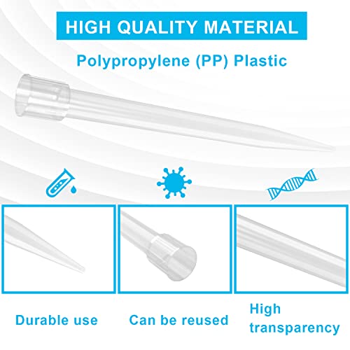 ONiLAB Pipette Tips 5000 UL/ 5mL 100 PCS Laboratory Universal Plastic Liquid Pipettor Tips Polypropylene (PP) Autoclavable, Transparent, 5mL(100PCS) - size: 5mL(100PCS)