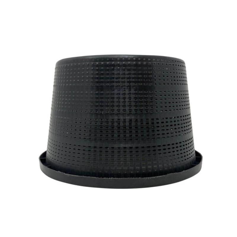 Chalily 7.5" Round Mesh Aquatic Plant Pot Great for Water Lilies, Lotus, and Other Pond Plants Round Plastic Planter for Outdoor Ponds Terrific for Aquatic Soil Plant Basket - size: 7.5" Round Mesh Basket