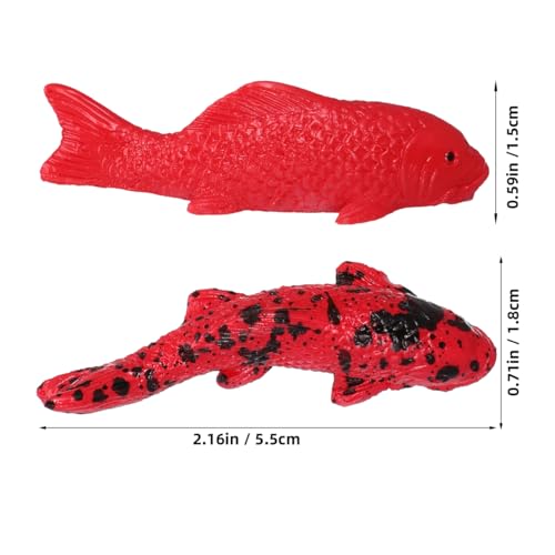 Kisangel 5Pcs Small Fake Fish Aquarium Decor Realistic Koi Decorations Floating Fish Tank Accessories for Home Office Terrarium