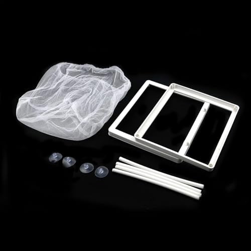 Fish Breeder Box - Fish Isolation Box Mesh Box, Aquarium Breeder Box, Fish Fry Hatchery, Juvenile Separation Net with Suction Cups, Nursery for Guppy Shrimp - color: small