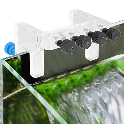 Acrylic Aquarium Hose Holder, Fish Tube Clamp for 10mm Dia Pipe, 4 Hole Positions with Screws, Transparent Hose for Fish and Changing