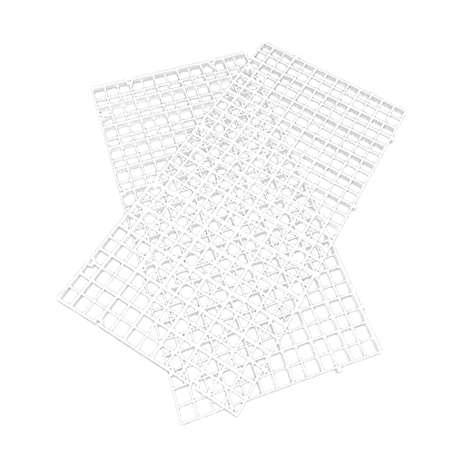 Mikikit 6pcs Fish Tank Isolation Panels White Aquarium Divider Lattice Plates for Breeding Separation Easy to Install Suitable for Bottom Filtration and Compartmentalization