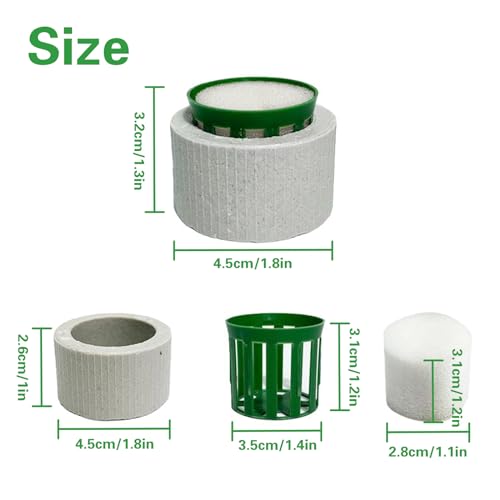 12 Pack New Upgrade Aquarium Plant Weights, Aquatic Plants Fixed Ring Set, Anti-Floating Ceramic Aquarium Plant Rings, Aquarium Landscape Decoration Fish Tank Accessories 1.8 x 1.3 Inch
