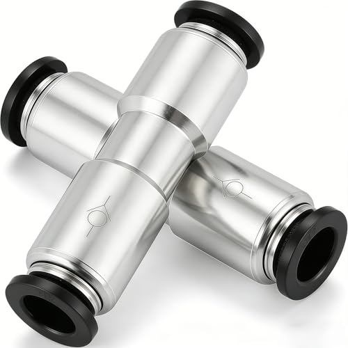 Pneumatic Push to Connect Fitting Check Valve 1/8" OD x 1/8" OD One-way Valve Pack of 2 - size: 1/8" OD