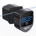 SEAOURA 2-in-1 Aquarium Magnetic Cleaner with Digital Aquariums Thermometer, Fish Mini Magnets Brush only for Glass Tank,Tiny Magnet Floating Cleaning Tool for 1-30 Gallons - color: Black