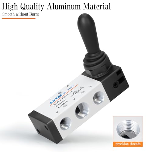 3/8"NPT 5 Way 2 Postion Air Hand Lever Operated Valve Pneumatic Solenoid Valve Manual Control Push-Pull AirTAC 4H310-10 - size: 3/8"NPT, style: 5 Way 2 Position
