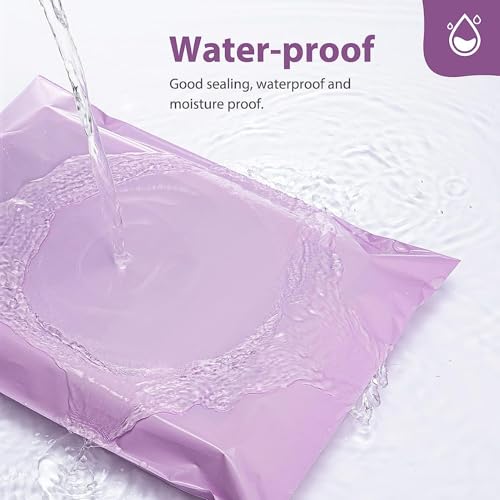 Fuxury Poly Mailers 10x13 Inch 500pc, Sturdy Shipping Bags for Clothes Bulk, Self Adhesive Mailing Shipping Envelopes, Waterproof Mailers Poly Bags, Colorful Packaging Bags for Business, Light Purple - color: Light Purple, size: 10x13" 500pcs