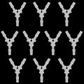 Feelers 1/8" Plastic Hose Barb Tee Fitting 10 Pack, Equal Barbed Y-Shaped 3-Way Connector, Tube Splicer Union Adapter for Air Line, Fuel Line, Water Hose - size: 1/8 Inch, style: 10pcs-Y Shaped