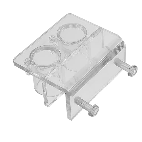 FRCOLOR Fish Tank Hose Bracket Double Holes Acrylic Tube Holder for Aquarium Fixing Clip for Aquarium Accessories