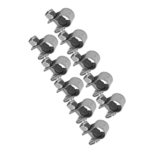 10pcs Stainless Steel Hose Clamps – Adjustable 6-20mm Fuel Line Pipe Clips for Air, Water, Silicone & Fuel Hoses (7-9Mm) - size: 7-9Mm