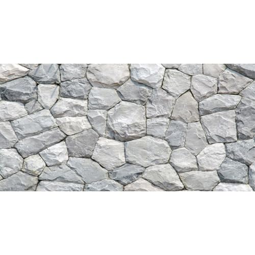 AWERT 48x24 inches White Stone Aquarium Background Rocky Fish Tank Background Rock Terrarium Background Vinyl - size: 48x24in/120x60cm