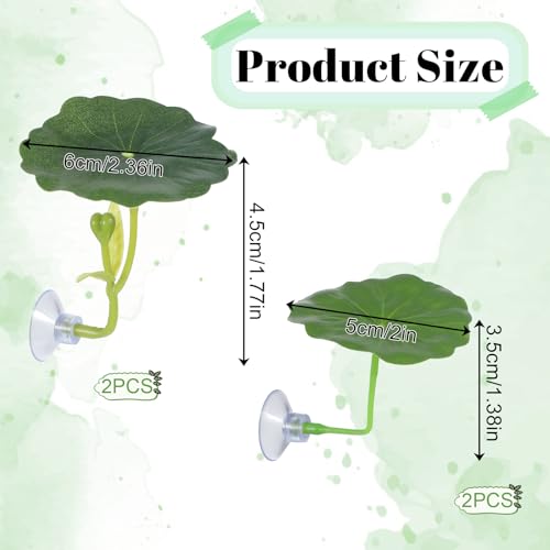 4 Pcs Betta Fish Leaf Hammock Betta Fish Bed Leaf Bettas Suction Cup Tank Decor Green Hammock for Fishes Spawning Grounds Practical Resting Spot Leaves Pad Simulates Natural Habitat Resting Bed