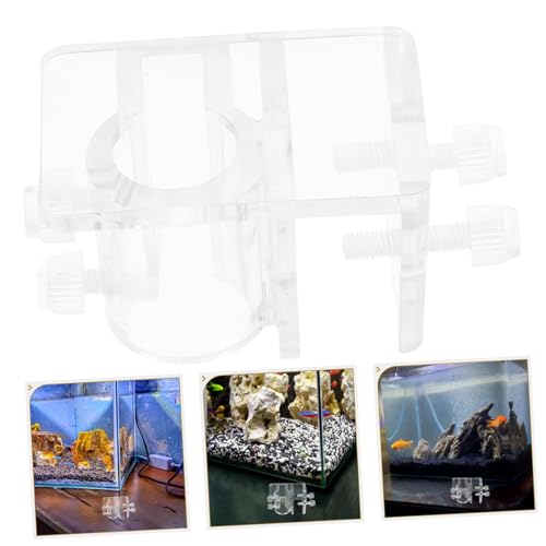 Aquarium Water Pipe Holder Clip Heavy Duty Hose Fixing Bracket for Fish Tank Adjustable Mounting Clip for Dosing Pump and Water Hose Sturdy Plastic Clamp