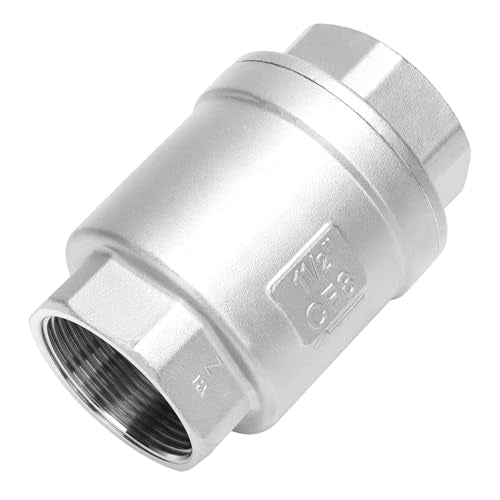 1-1/2 Inch Vertical Check Valve SUS304 Spring Loaded Check Valve in-line Low Cracking Pressure CF8M WOG 1000 - size: 1.5 Inch, style: Spring