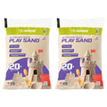 Sun Joe 2 Pack Silica Play Sand for Sandbox, Sensory Table & Garden Spaces, Ultra Fine, 20 Lbs - Natural Craft Accessory for Molding, Digging & Sculpting - Ideal for Indoor and Outdoor Use