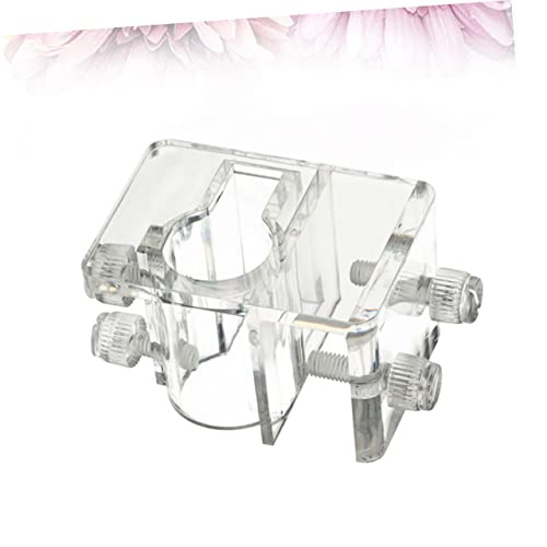 COLLBATH Aquarium Fixed Clip Durable Acrylic Pipe Clamp for Fish Tank Easy Installation Space Saving Design Secure Inlet Outlet Pipe Holder