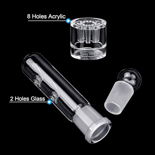 WEAVERBIRD Planaria Trap Catch Trap Leeches Catcher, Clear Glass Leech Trap Tube Catcher 2, 8 Holes for Cherry Shrimp Crystal Red Shrimp Dwarf Shrimp for Aquarium Fish Tank