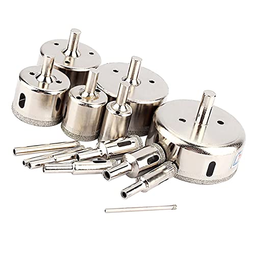 Diamond Hole Saw Diamond Drill Modeling Tool Hollow Drill Crown for Diamond Drill Set 3-70 Mm for Tiles, Glass, Aquariums, Marble, Granite, Ceramics