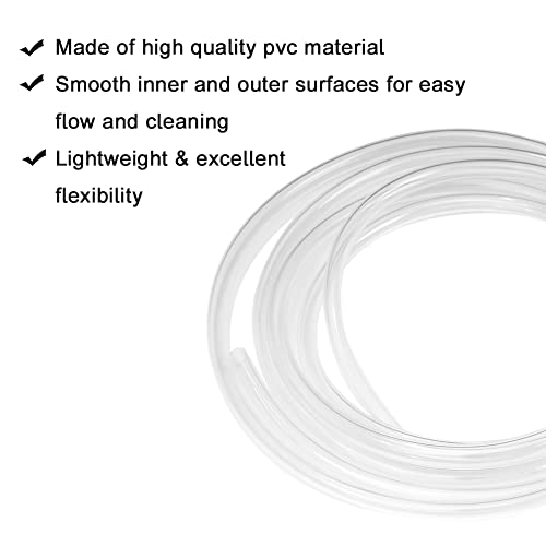 Eoiips 5/32" ID PVC Vinyl Tubing, 5/32" ID x 1/4" OD Flexible Clear Plastic Tubing Industrial Grade Lightweight Hybrid PVC Hose Tube BPA Free Air Hose Line, 25FT - size: 5/32" ID, style: 25FT