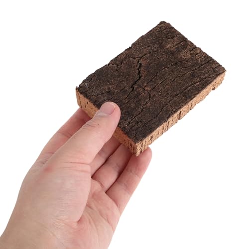 4pcs Natural Cork Bark for Terrarium, Reptile Climbing Background, Aquarium Wood Decoration Bark Hiding for Frogs Lizards Snakes 3.94x2.56 - size: 10.00X6.50X2.00CM