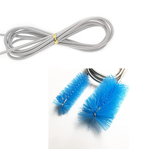 Aquarium Filter Hose Brush, Stainless Steel Long Tube Cleaning Brush, Nylon Tube Brush for Fish Tank, Home Kitchen, Glasses Drinking Straws