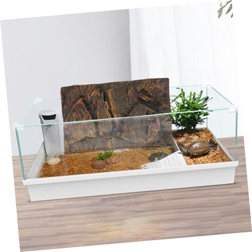 Mikikit Reptile Tank Background,Reptile Tank Decoration 3D Reptile Rock Background for Terrarium,Background Board Decorative Background Board Backdrop Decoration for Aquarium Fish Tank Reptile Turtles - color: PU623