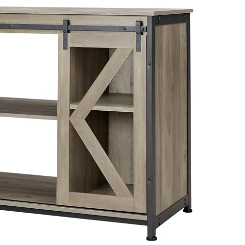 Metal Aquarium Stand with Cabinet for Fish Tank Accessories Storage, 80 Gallon, Turtle, Reptile Terrariums, Grey, 58.9'' L x 19.7'' W x 32.6'' H. XS99