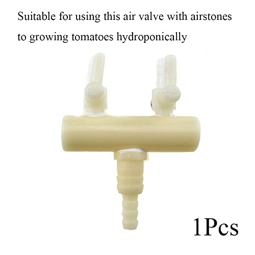 Plastic Aquarium 2 Outlet Ways Air Flow Pump Control Distributor Tubing Splitter Lever Control Valve White Precise Adjust Pressure Distribute Air Well Calm Flow No Leak Handy Place 1Pcs