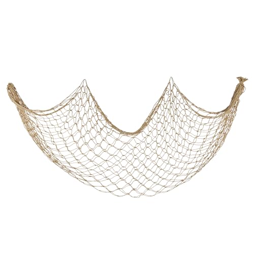 Decorative Fishing Net 1 Pack, 5x10 ft Large Caramel Fish Net Decor for Wall, Photo Display, Nautical Mermaid Pirate Ocean Themed Beach Hawaii Under the Sea Party Decorations - color: Caramel, size: 1 Pcs-5x10 Feet