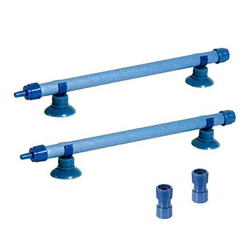 Quickun Aquarium Air Stone Bubble Wall Tube Oxygen Diffuser Bar Decor Accessory for Fish Tank 7 Inch Length,2PCS - color: Blue, size: 7 inch