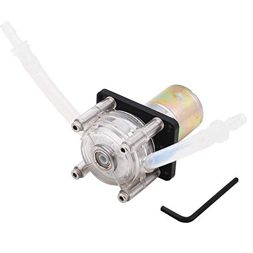 INTLLAB 12V DC DIY Peristaltic Liquid Pump Dosing Pump for Aquarium Lab Analytical 170~460mL/min - size: 170~460mL/min