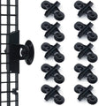 LINLAN 10 Pieces Aquarium Divider Suction Cup Clips, Glass Fixing Clips, Plastic Mesh Board Isolation Holders for Fish Tank (Black) - color: Black