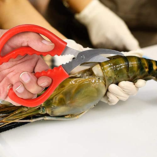 Calary 4Pcs Seafood Scissors Crab Scissors Seafood Shears Multifunctional Crab Leg Crackers and Tools - size: 4 pieces
