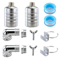 2 Pack Water Float Valves - Stainless Steel Automatic Level Control with 1/2in & 3/4in Connections for Fish Tanks, Swimming Pools, Livestock Water Troughs