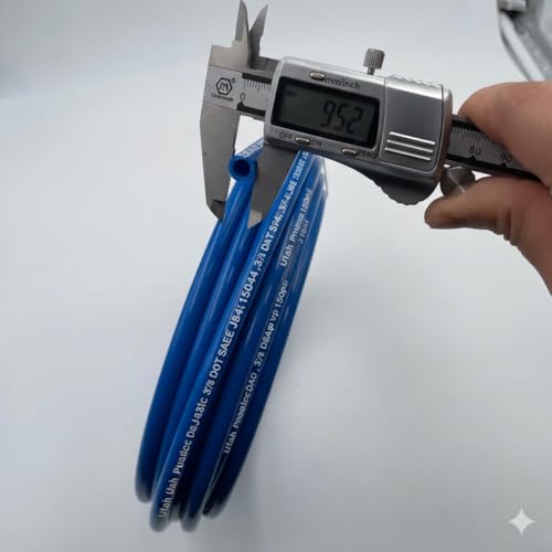 Utah Pneumatic 3/8" DOT Air Line SAE J844 PA12 Nylon Tubing for Air Suspension, Industrial Automation, Workshop Air Systems, Misting & Fluid Transfer, Blue - 10 Meters (32.8ft) - color: Blue, size: 3/8 inch DOT - 32.8 Feet