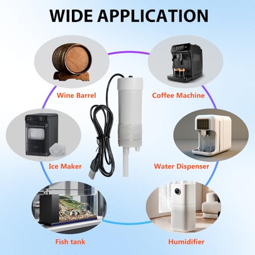 Portable Food Grade USB Electric Auto-Siphon self priming Pump for bottling Home Brew Wine,Beer,Beverages and Kombucha,DC 5v Mini water Transfer Pump Kit,2LPM No Mess Leak,6.5FT hose,Low Noise - color: White Top-Switch