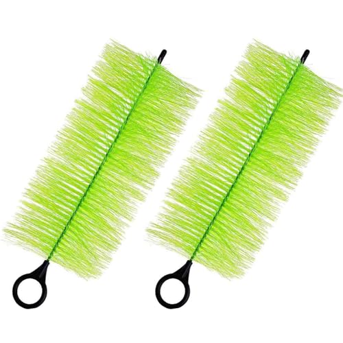 TAODAN 2PCS 30x12cm Green Fish Pond Filter Cleaning Brush Suitable for Aquarium Strainer and Water Feature Gardens