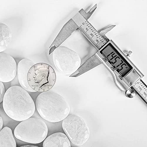 White Pebbles for Indoor Plants 2.5 LB Small River Rocks 1"-1.5" Polished Decorative Stones Smooth Aquarium Gravel for Fish Tank Vases Planters Outdoor Landscaping Garden (40oz) - size: 2.5 LB (40oz), style: White