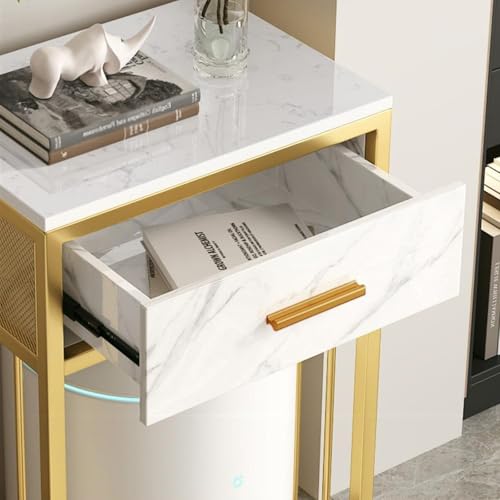 Sweeper Robot Storage Cabinet Sweeper Marble Shelves Above Living Room Fish Tank Shelf Sofa Side Table Storage Cabinet Sweeper Organizer(55x40x83cm) - size: 55x40x83cm