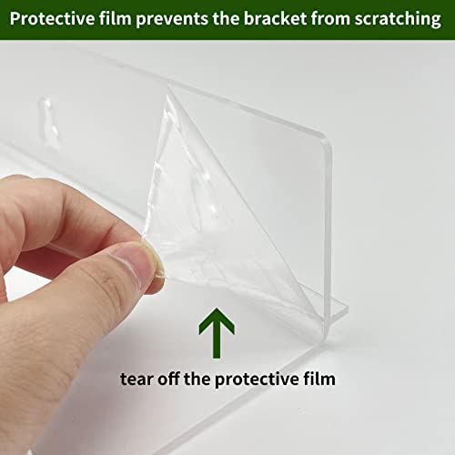2 Pack Suction Cup Window Shelf for Plants 16 Inches, Clear Acrylic Indoor Plant Shelf Window Ledge Garden Sill Extender for Micro Greens, Seed Starter Pots, Herb Planters - size: 16 Inch- 2 Pack