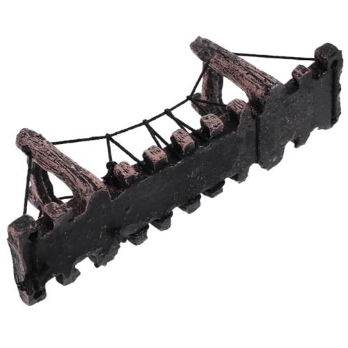 balacoo Aquarium Landscaping Ornaments Large Resin Rope Bridge Fish Tank Decorations Easy to Clean for Home/Office Decor Random