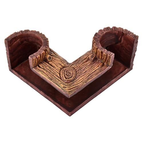 Fish Tank Decorations, Aquarium Decoration Resin Hollow Tree Trunk Fish Tank Cave for Corners, Reptile Hideouts Cave Small Fishes Hiding Caves Decor (Size:5.5 * 5.3 * 2.6inch)