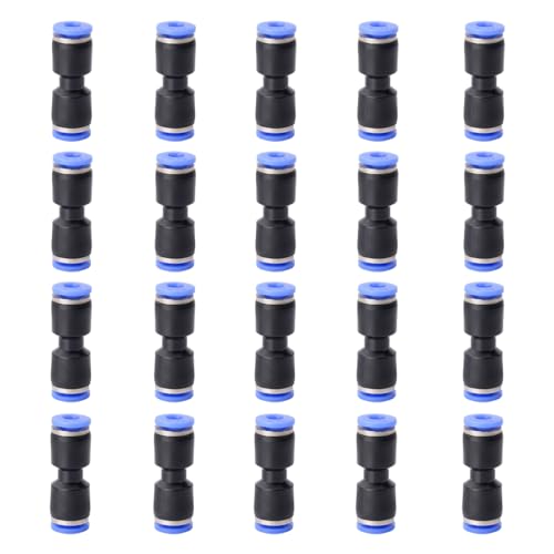 20PCS Straight Push Connectors Quick Release Plastic Push to Connect Fittings 5/32" inch Quick Connect Air Hose Fittings (5/32'', Blue) - size: 5/32'' 20PCS