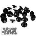 20PCS Fish Tank Suction Cups,28mm Rubber Suction Cups for Aquarium,Fishes Tank Suctions Cup,Suitable for Fish Tanks Pump Aeration Device, Overhead Line Pipe Finishing Decoration, Black